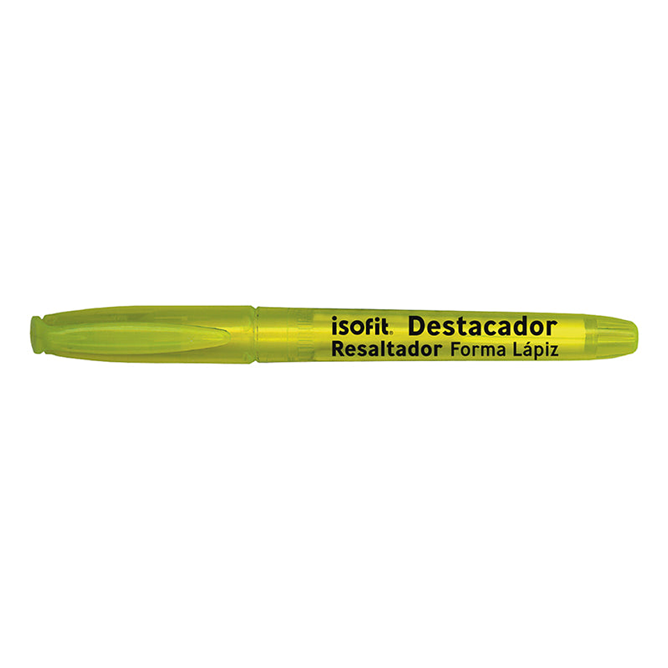 Destacador Forma Lapiz Isofit Amarillo 1
