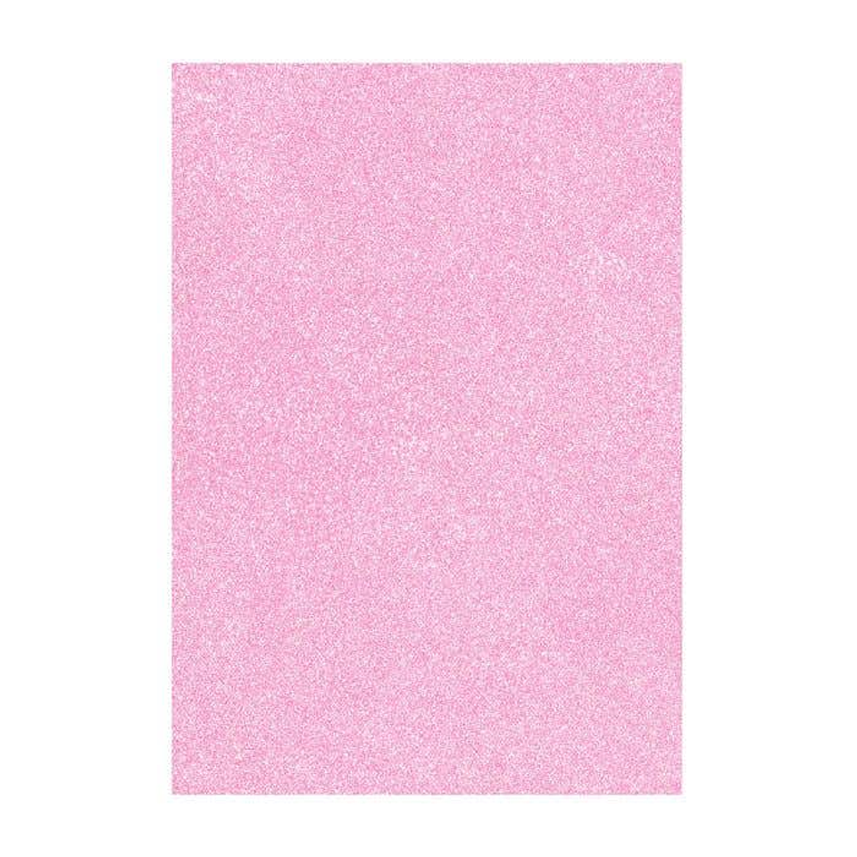 Pliego Goma Eva Glitter Color Rosado 40X60Cm 1
