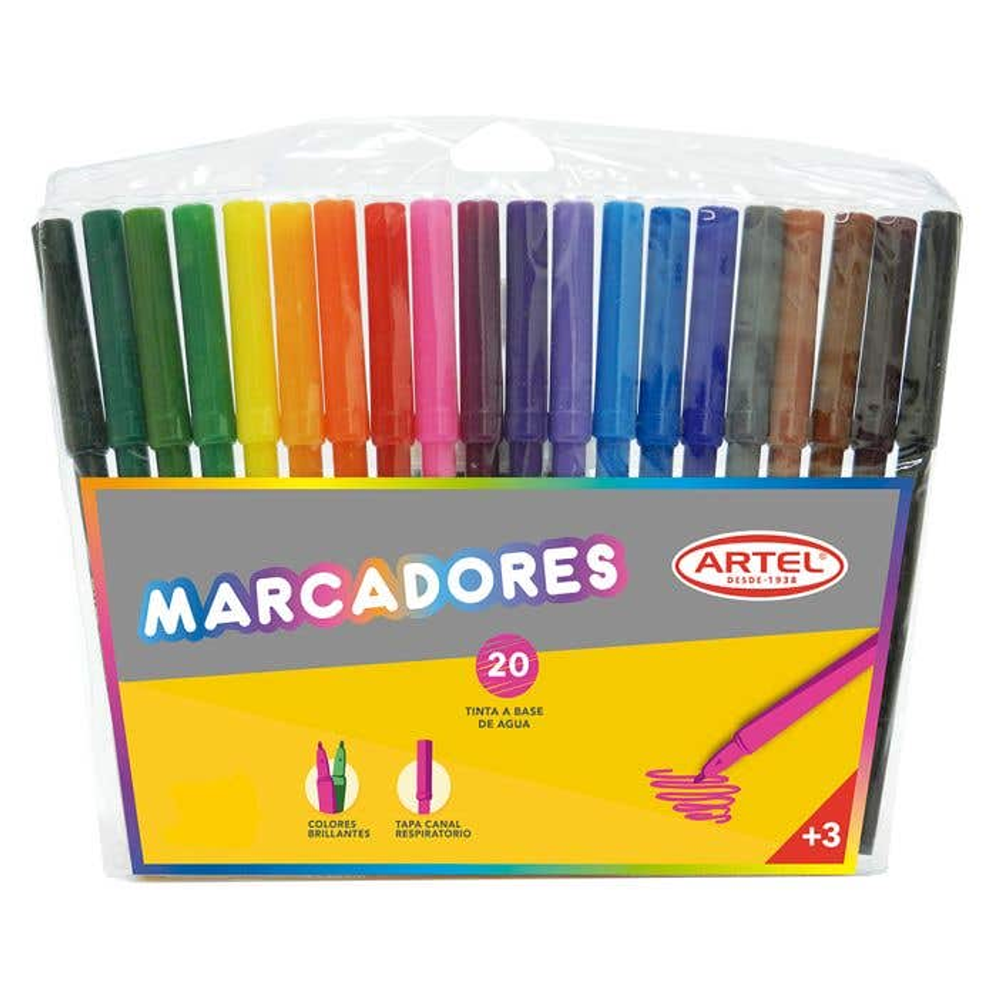 Marcadores o Lapices Scripto 20 Colores Artel 1