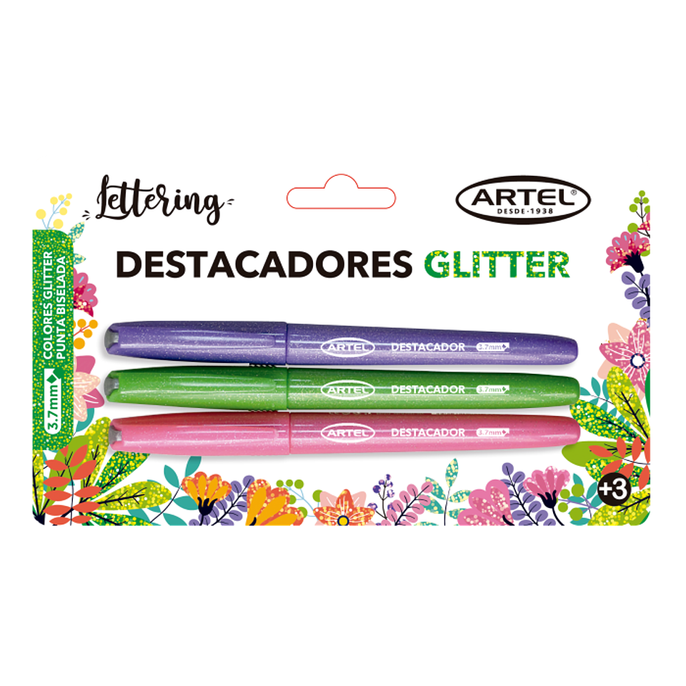 Destacador 3uni Glitter Artel 1