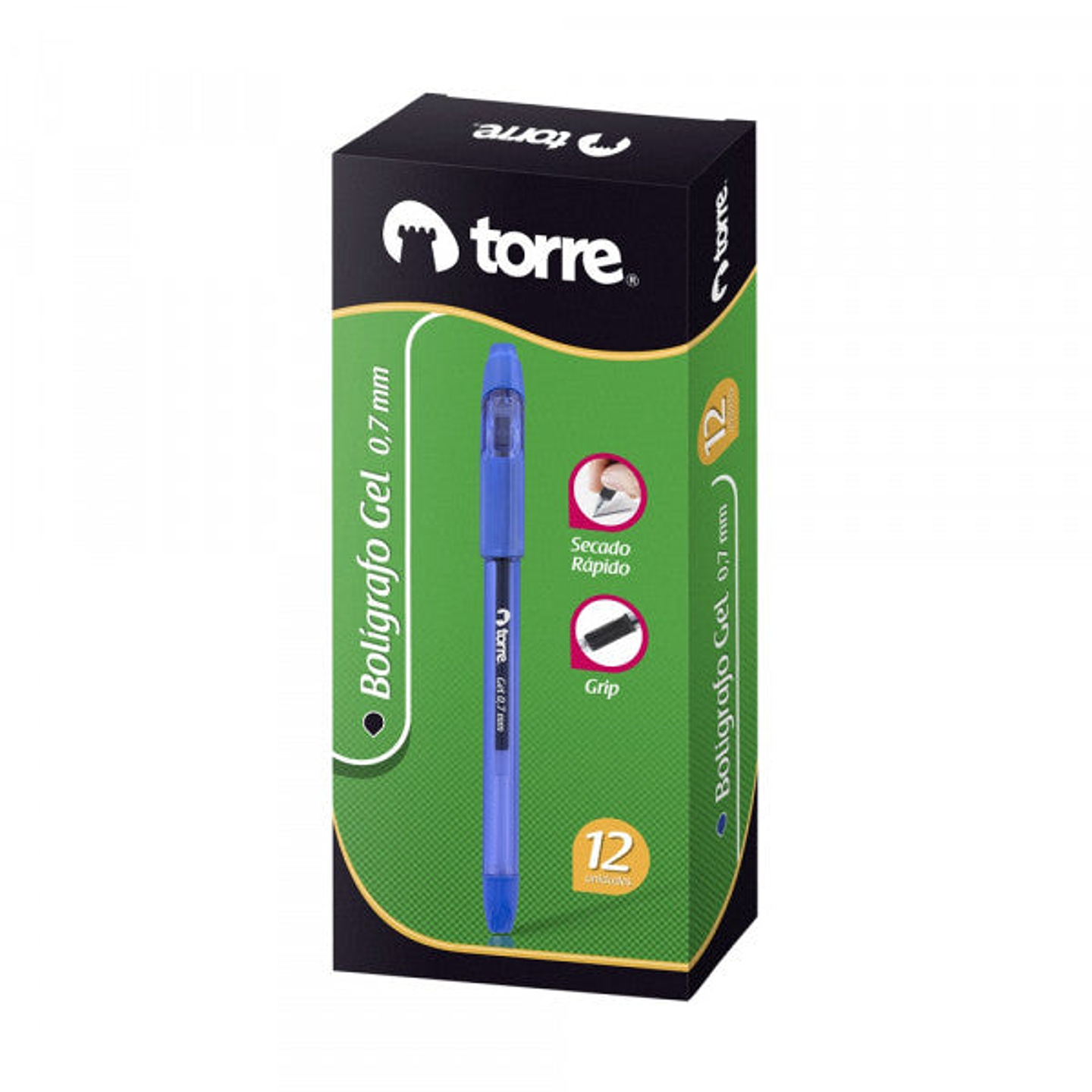 Boligrafo Gel Quick Dry 0.7Mm Azul Torre 1