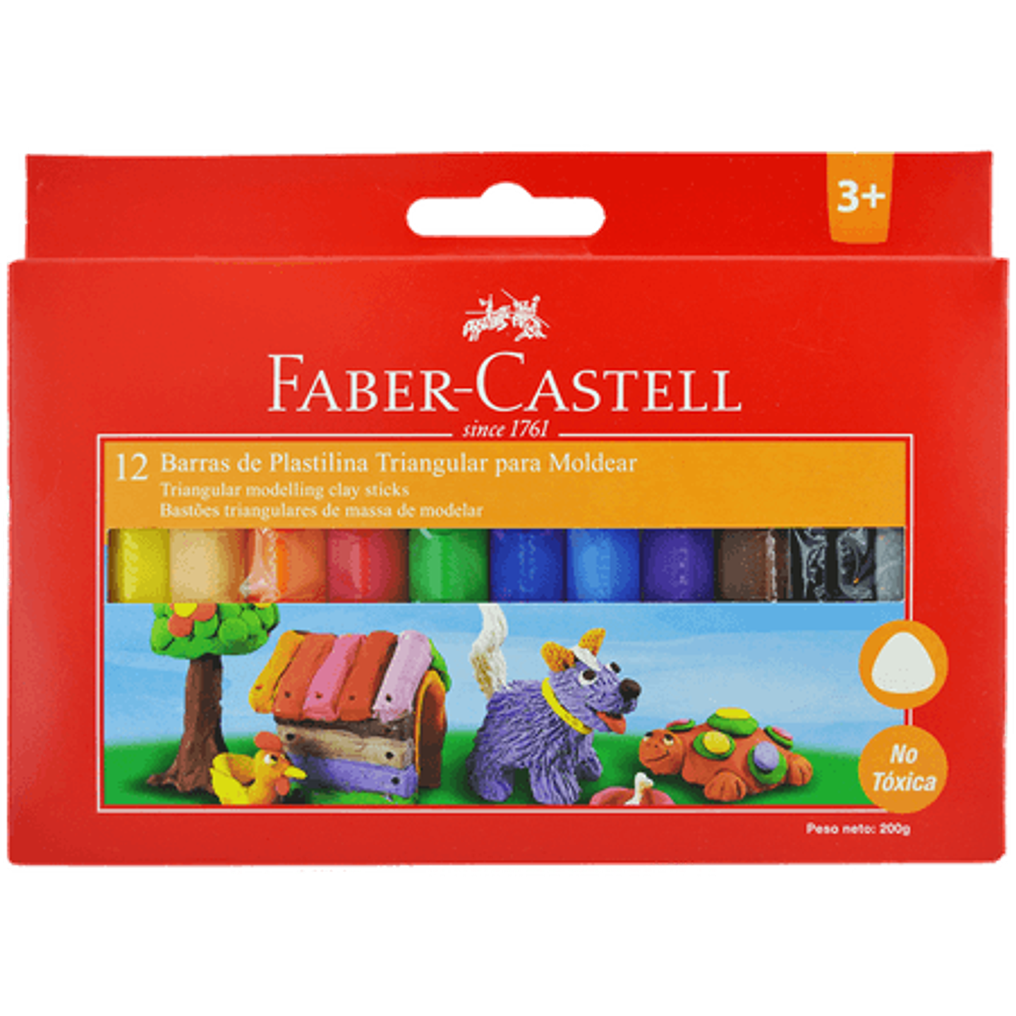 Plasticina Plastilina Jumbo 12 colores Faber Castell 1