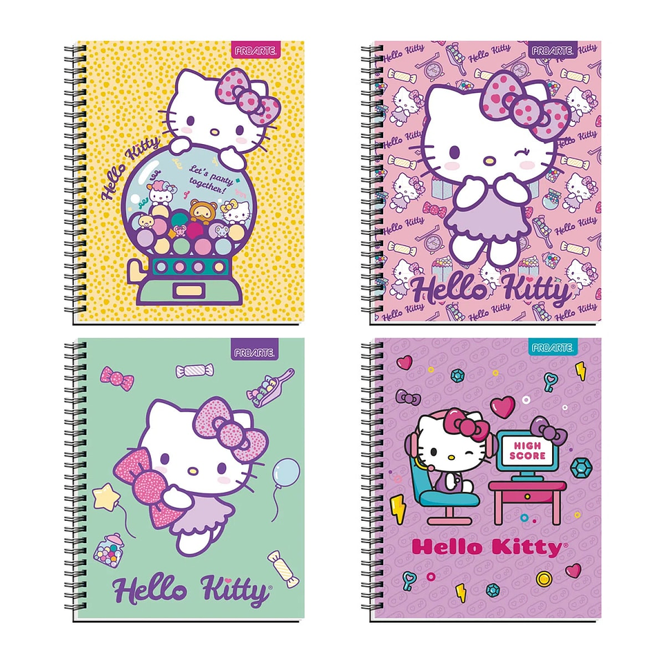 Cuaderno Universitario Hello Kitty 100 Hjs 7mm Proarte 1
