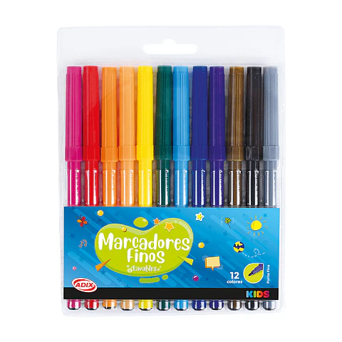 Marcadores o Lápices Scripto 12 Colores (001) Adix