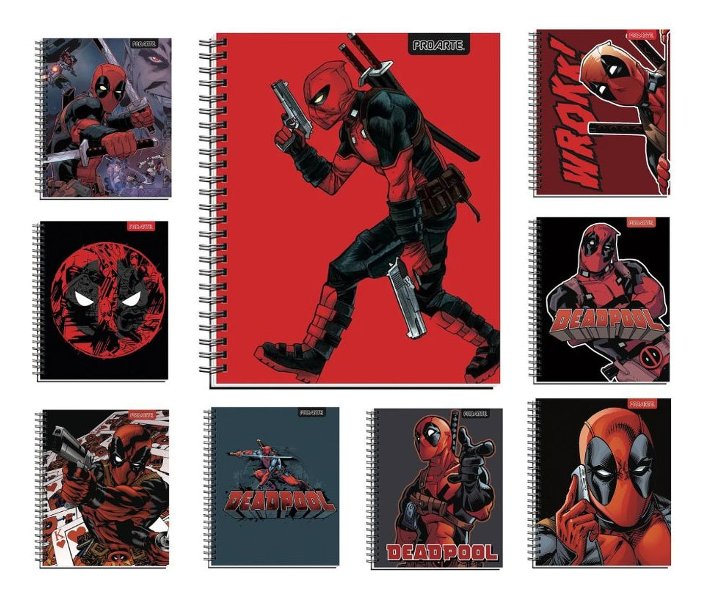Cuaderno Universitario Deadpool 100 hjs 7mm Proarte 1