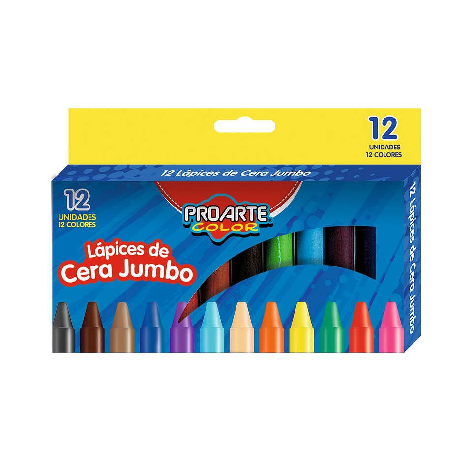 Lapices Cera Proarte 12Col.Extra Gruesos 1