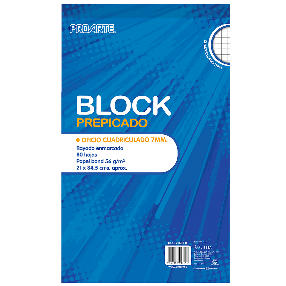 Block Prepicado Oficio 80 Hj 7Mm Proarte 1