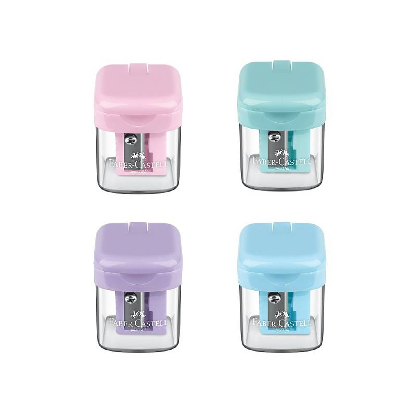 Sacapuntas Mini Box Colores Pastel Faber Castell 1