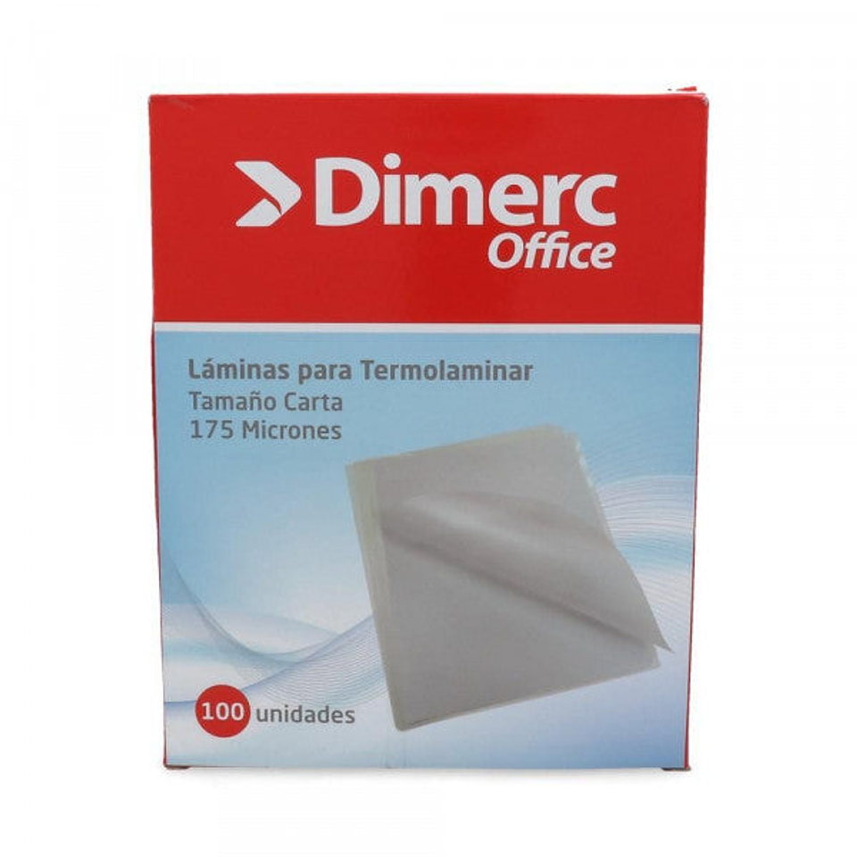Sobre Plastificar 229x290mm Carta 100uni 75mic Dimerc 1