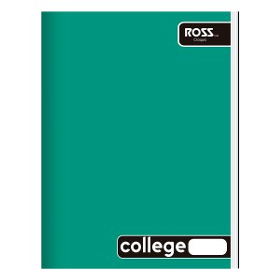 Cuaderno College Liso 80 Hjs Caligrafia Vertical Ross 1