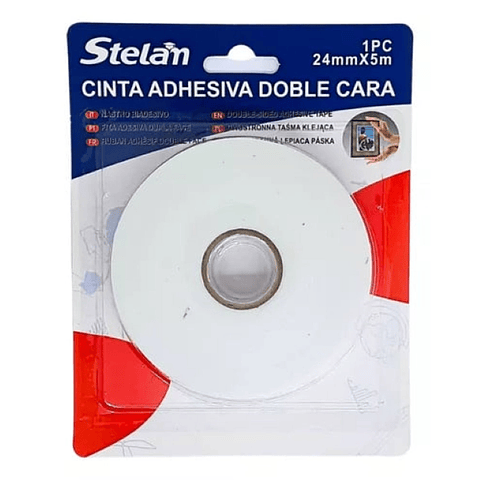 Cinta Doble Contacto Foam Extra Resistente 24mm x 3mt KMT