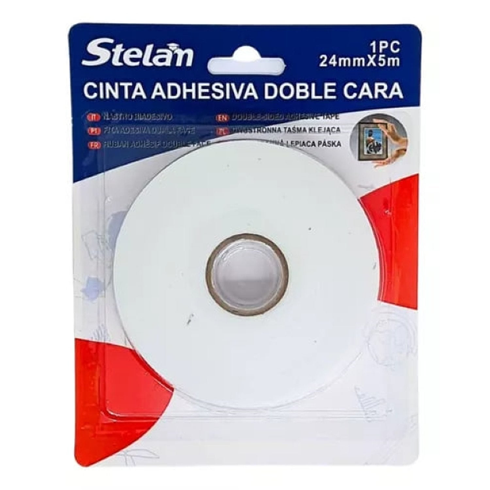 Cinta Doble Contacto Foam Extra Resistente 24mm x 3mt KMT 1