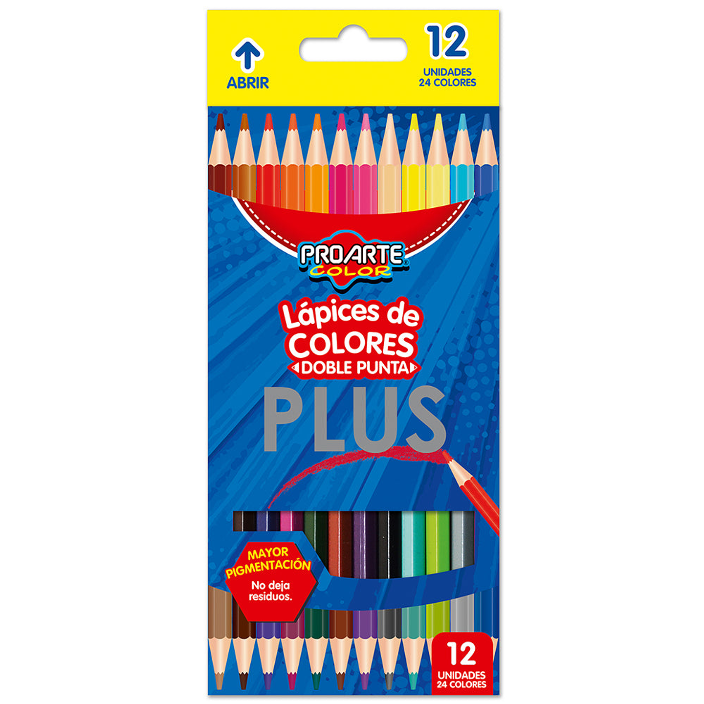 Lapices De Color Proarte Bicolor Plus 12 Uni 24 Colores 1