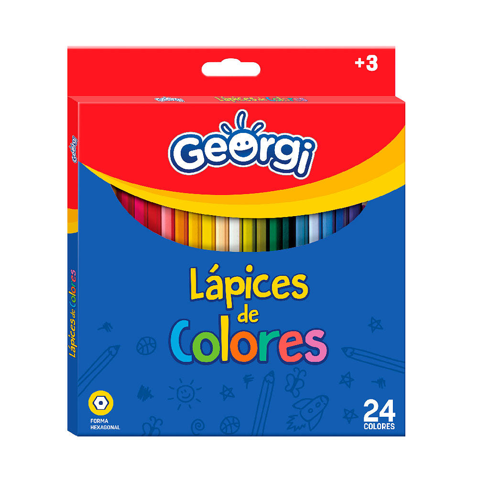 Lapices de Colores largos 24 Colores Georgi 1