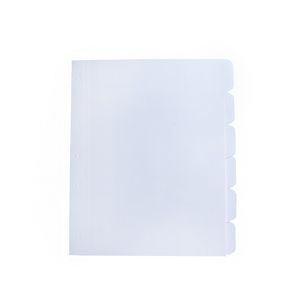 Separador Carta, 6 Divisiones, Color Blanco, Selloffice 1