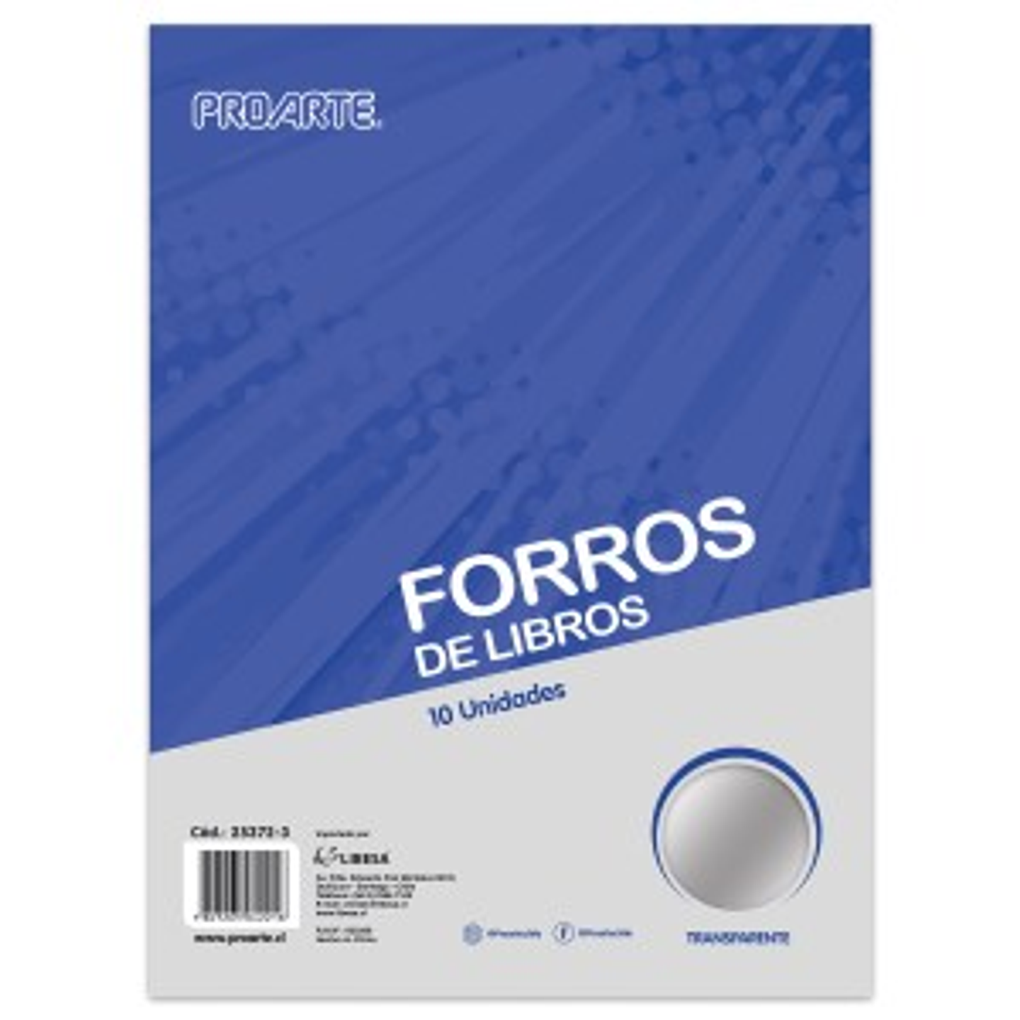 Forro Libro Transparente Uni Proarte 1