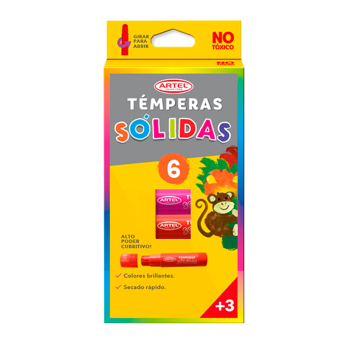 Tempera Solida 6 Colores 1