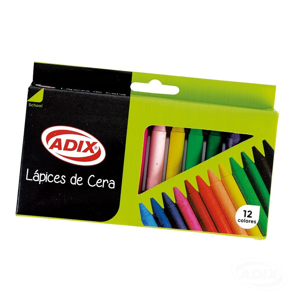 Lapiz Cera Redondo 12 Colores (002) ADIX 1