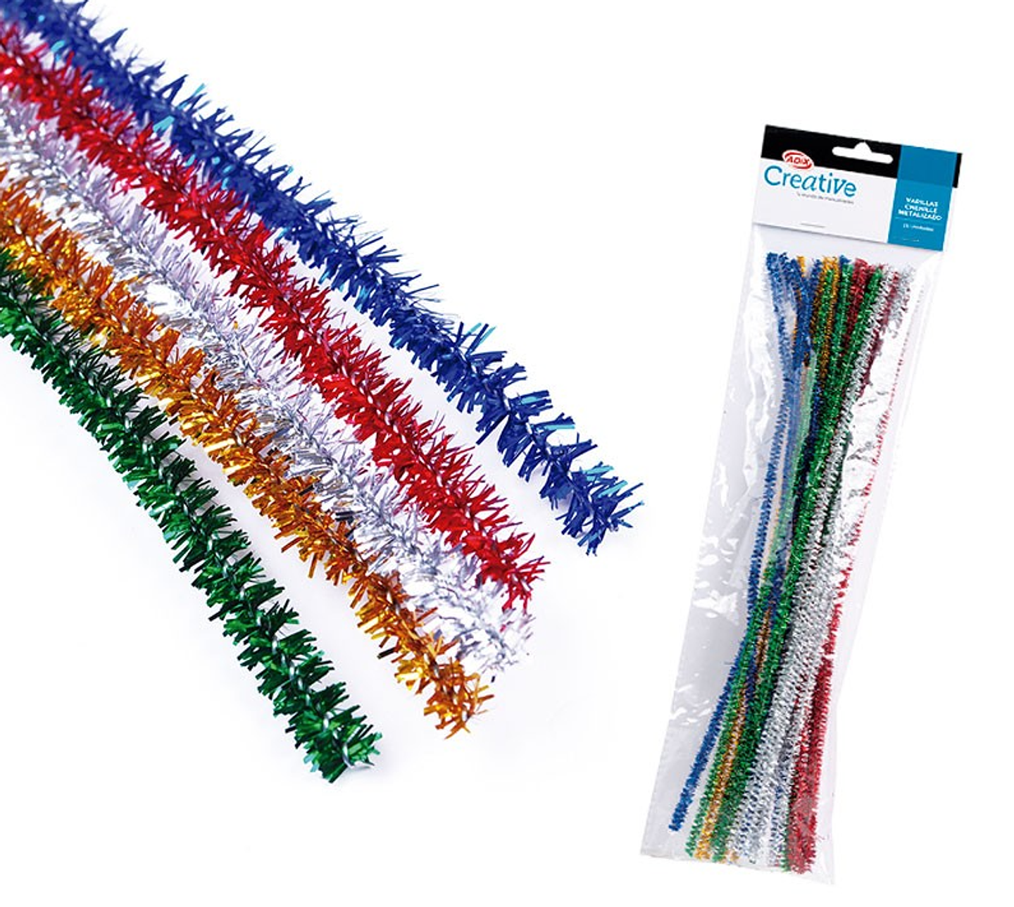 Limpiapipas Varilla Chenille Metalizado 25u (003) CREATIVE 1