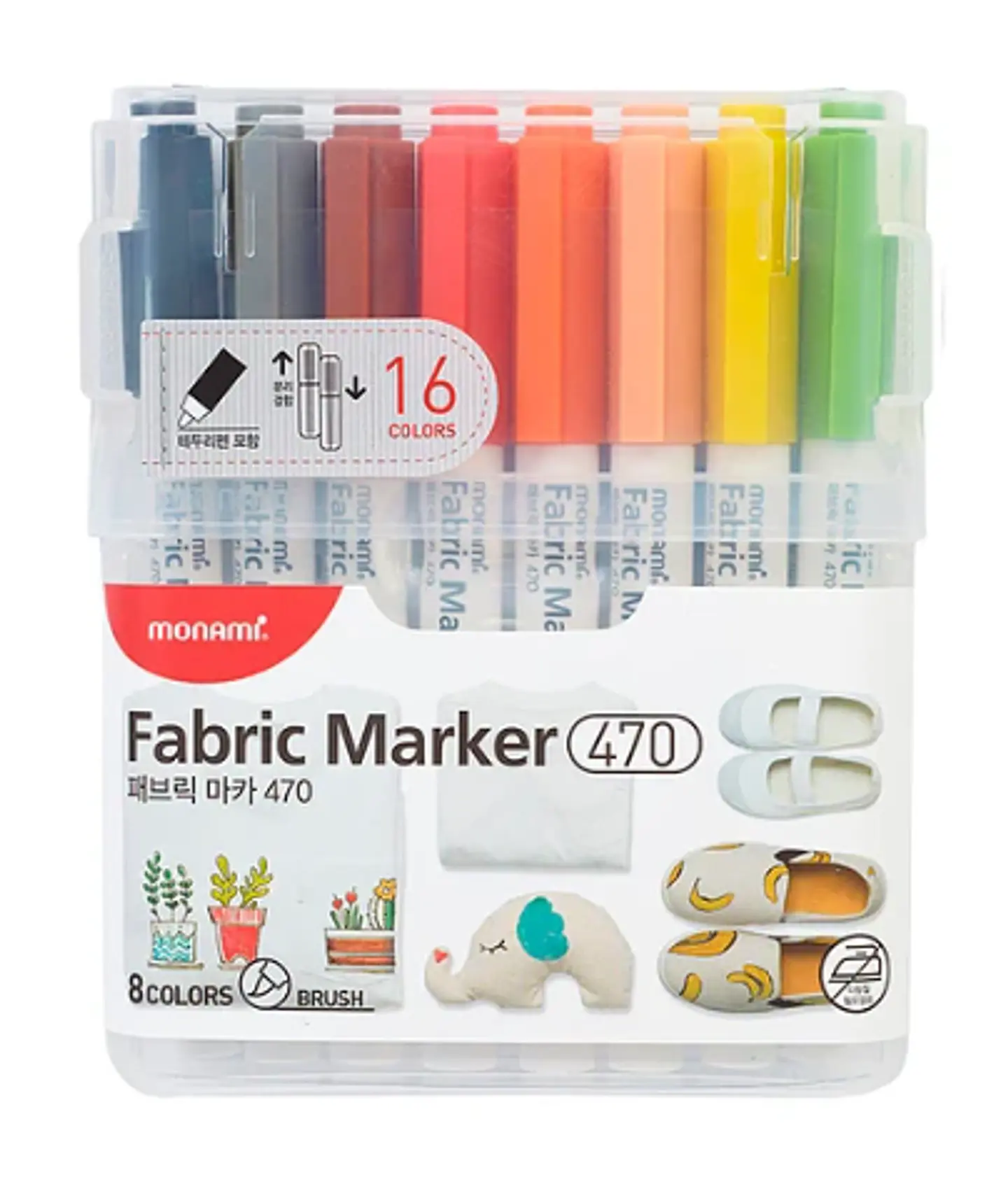 Set 16 Marcadores Tela 470 Monami 1