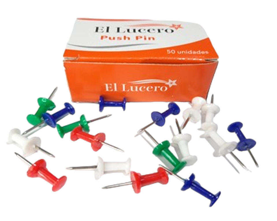 Push Pin Colores 50Uni El Lucero 1