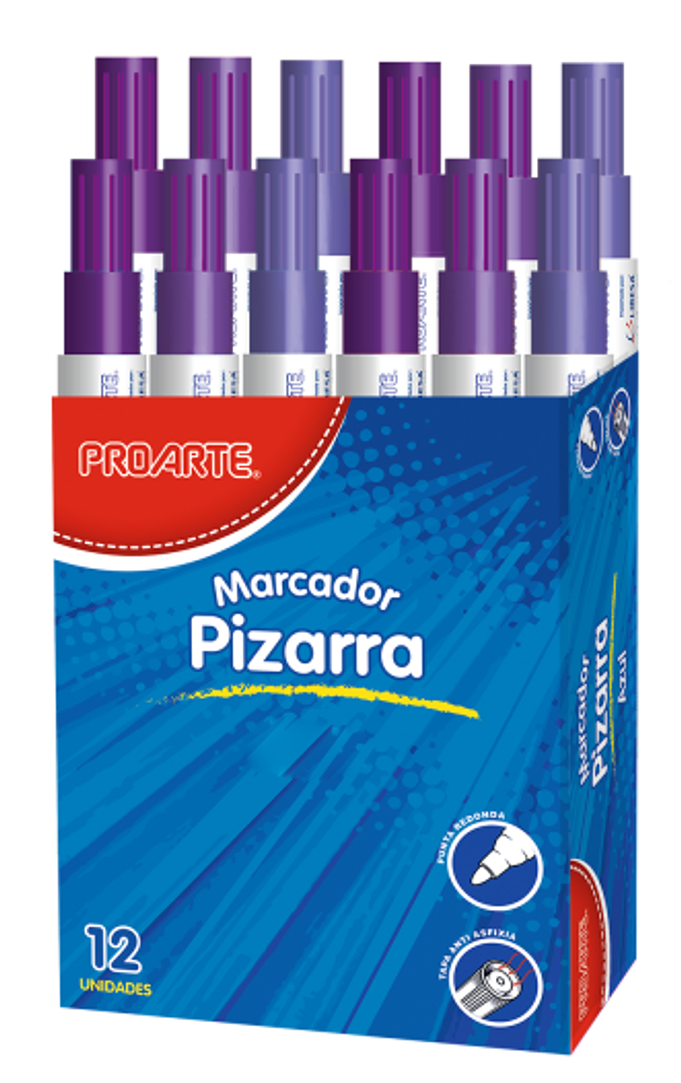 Plumon Pizarra Color Morado Proarte 1