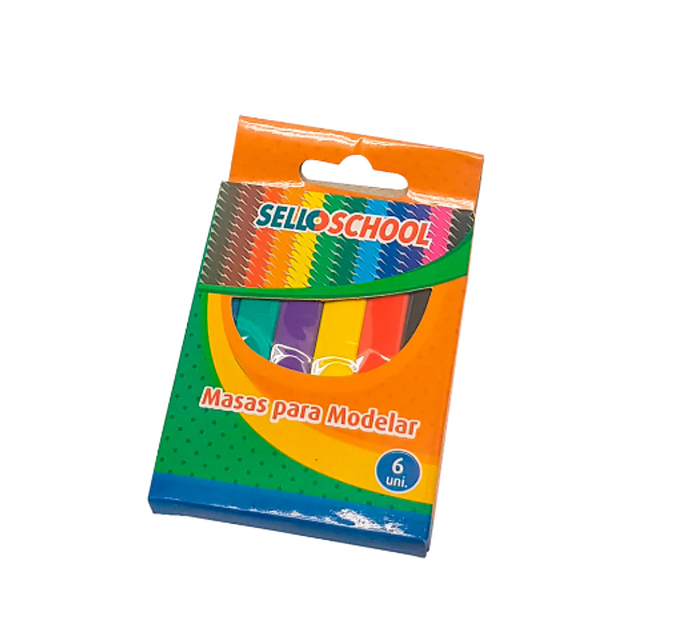 Plasticina Plastilina Sellomodeling 6 Col Normal (70 grs.) SELLOFFICE 1