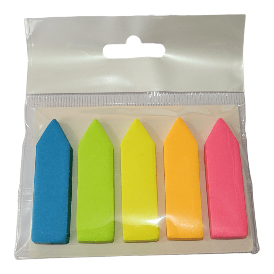NOTAS ADHESIVAS FLECHAS PAPEL 5 COLORES 35XCOL 1