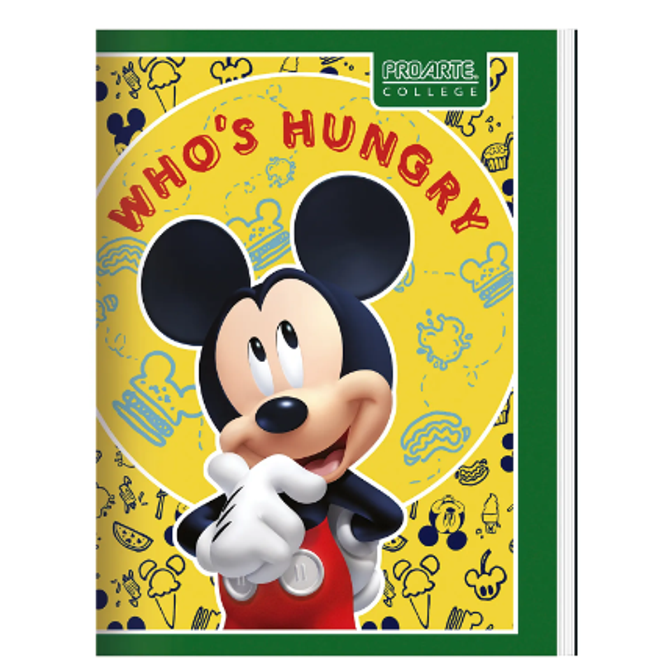 Cuaderno College Mickey Cuadro Grande 7mm 80hjs Proarte 1