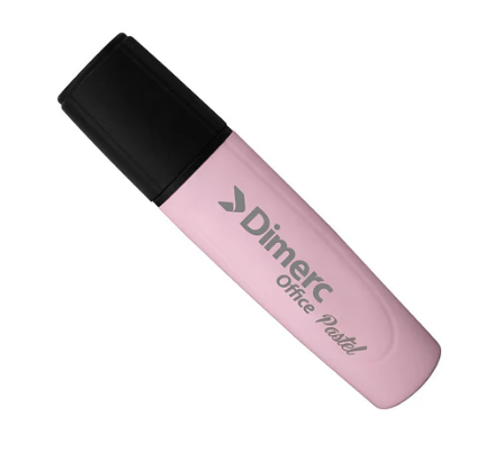 Destacador Escritorio Rosa Pastel 1