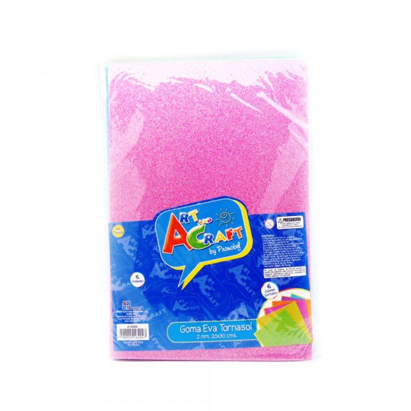 GOMA EVA COLORES TORNASOL 6UNI 6COL ART&CRAFT 1