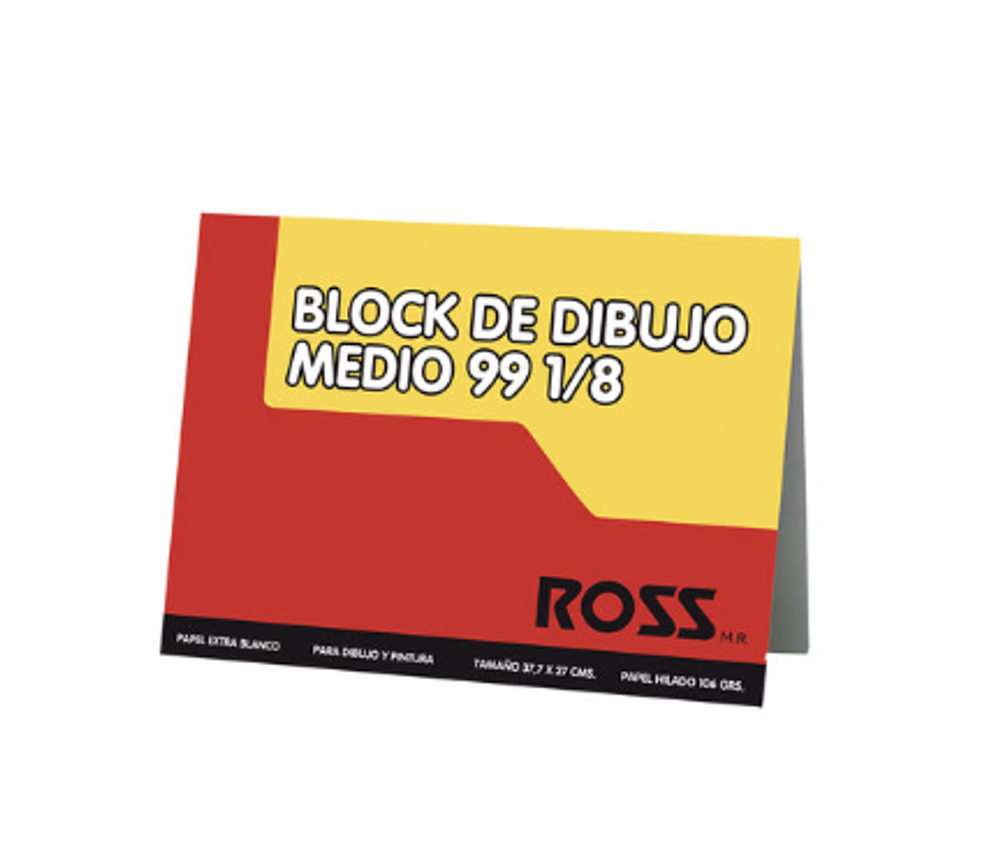 Block Medio Mediano 99 1/8 10 hojas 106 grs. 37,7X27 Cm Ross 1