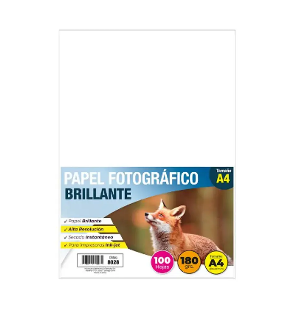 Papel Fotográfico Inkjet - A4 Brillante 180g 100 Hojas 1