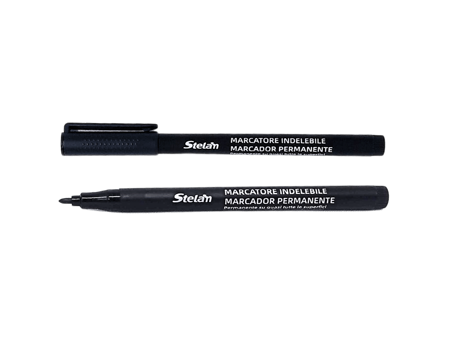 Marcador Permanente 2-3Mm Punta Fina Negro Stelam 1