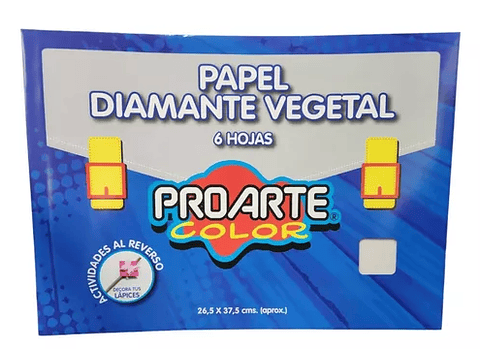 Estuche Sobre Bolsón Papel Diamante 90/95 6 hojas 26,5 X 37,5 Proarte
