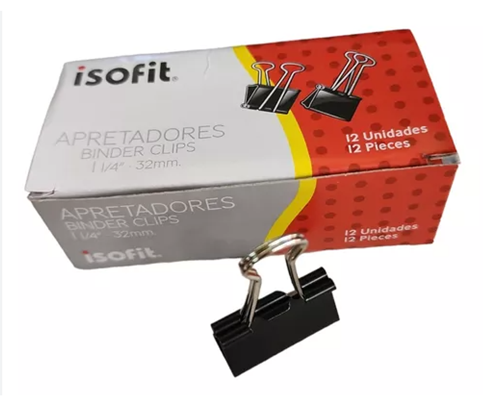 APRETADOR DOBLE CLIP 1 1/4 32MM 12UNI ISOFIT  1