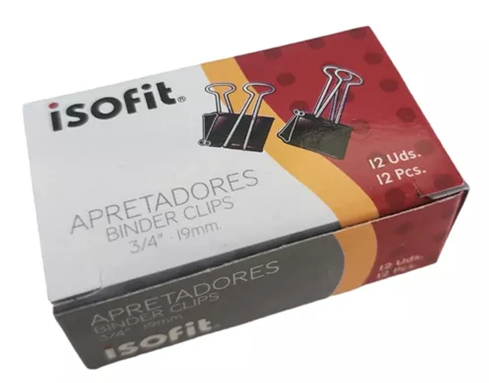APRETADOR DOBLE CLIP 19MM 12UNI ISOFIT  1