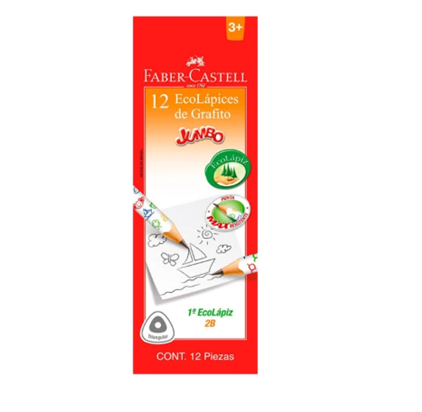 Lápices Grafito Jumbo 12 unidades Faber Castell 1
