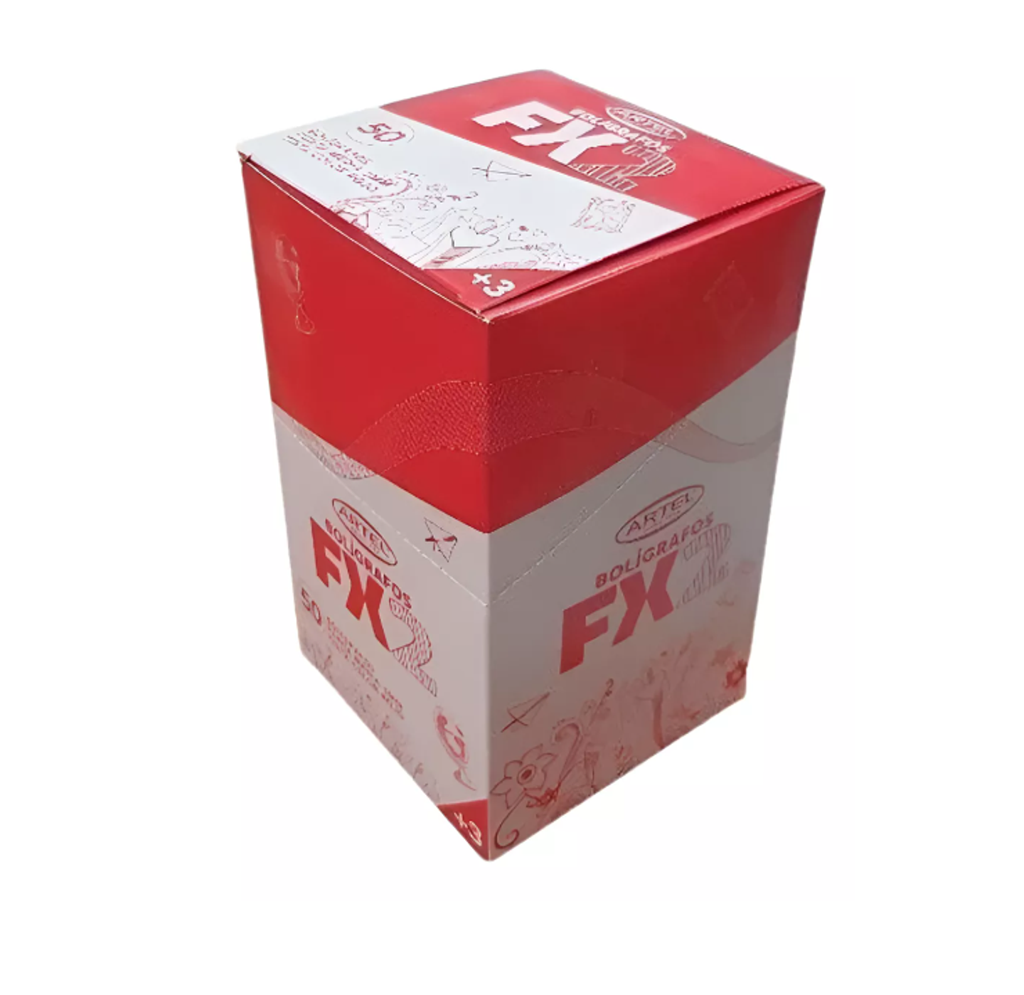 Caja Boligrafo Fx2 1,0mm Rojo 50Uni Artel 1