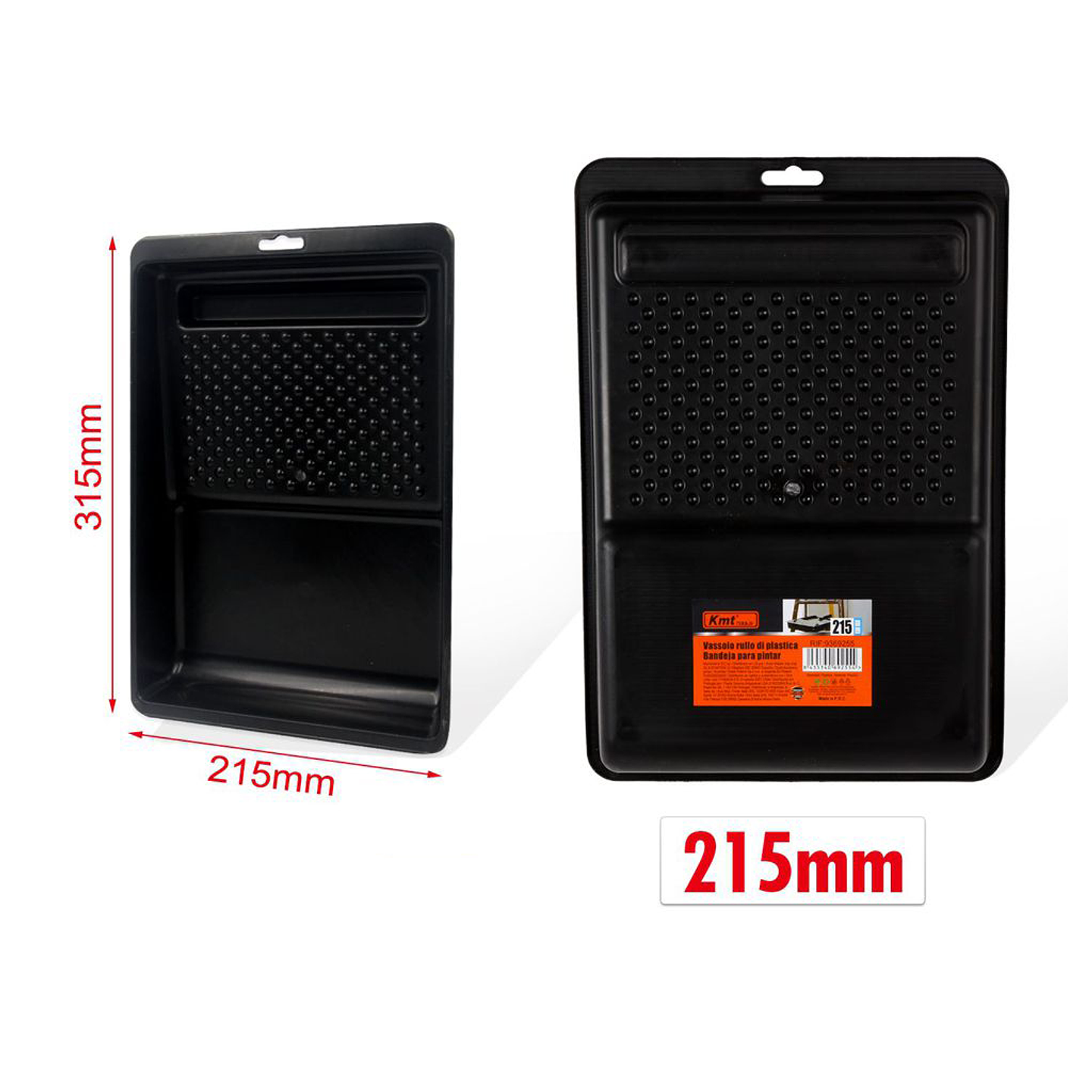 Bandeja para pintar plástica negra 32,5x21,5 Kmt Tools 1