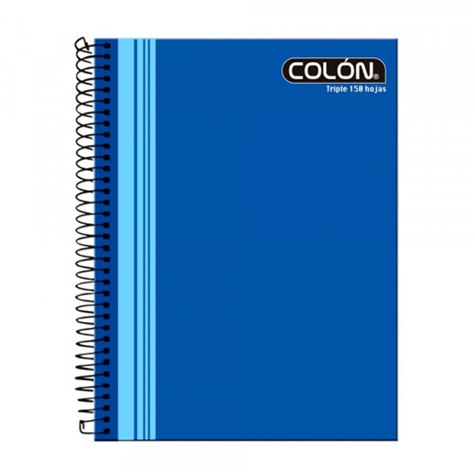 Cuaderno Universitario Triple Cuadro Grande 7mm 150hjs Colon 1