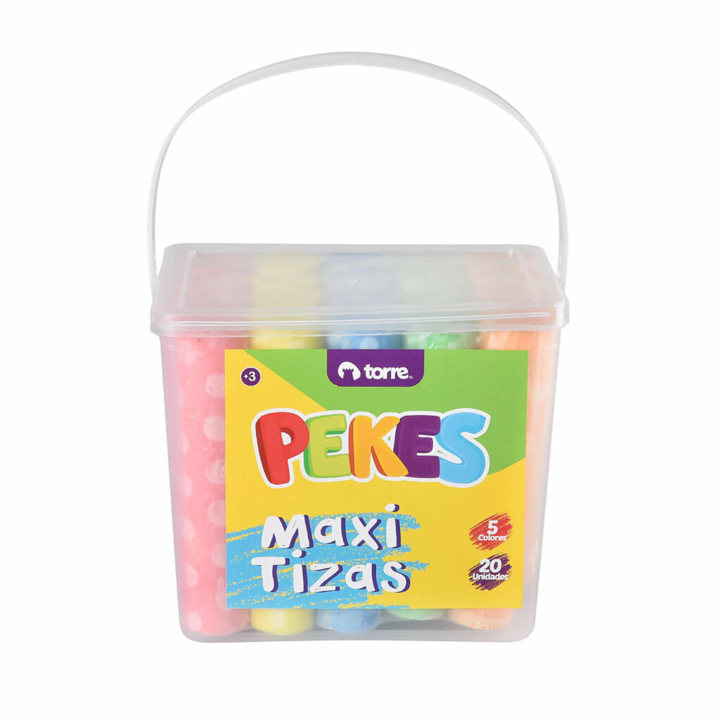 Balde Maxi Jumbo Tizas 20uni Pekes Torre 1