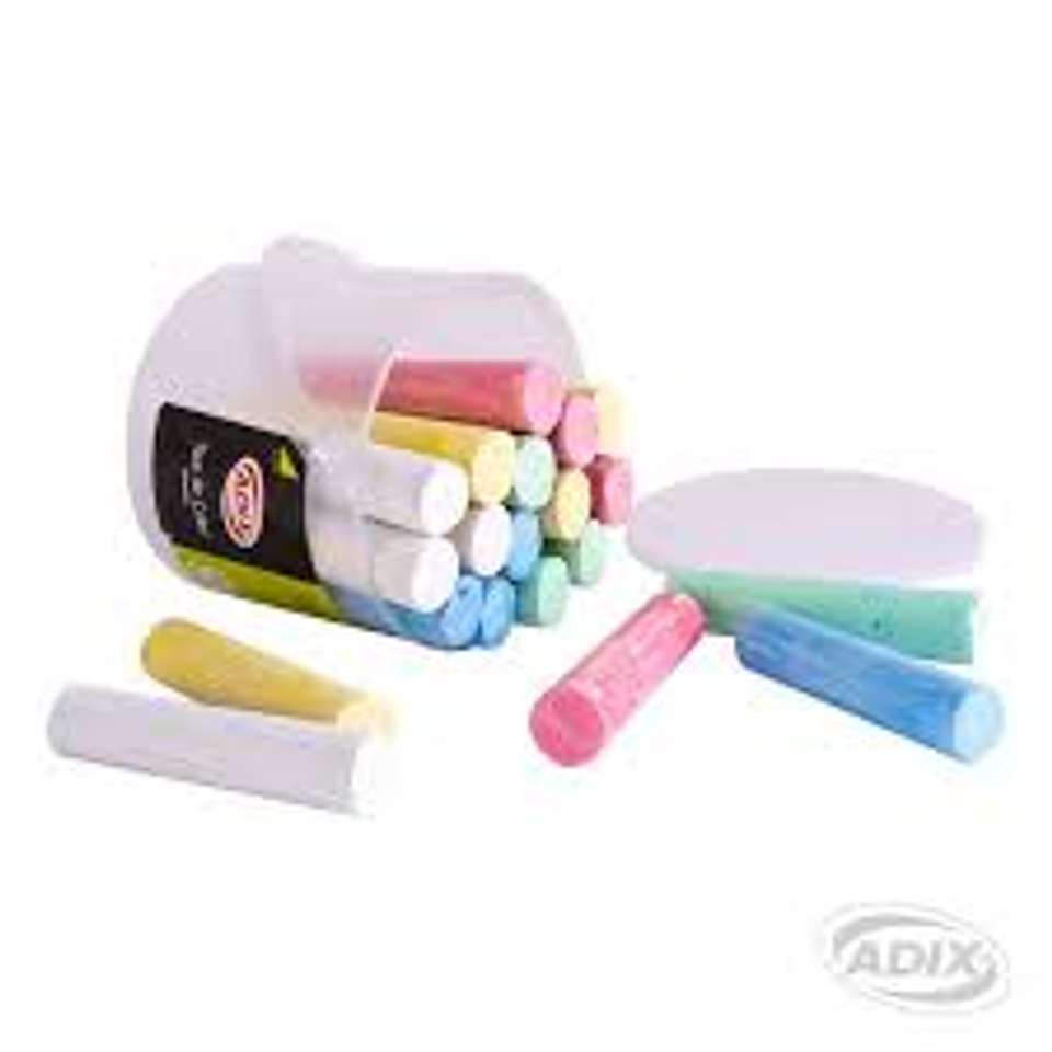 Balde Tiza Grande 20uni Colore Surtidos (020) Adix 1