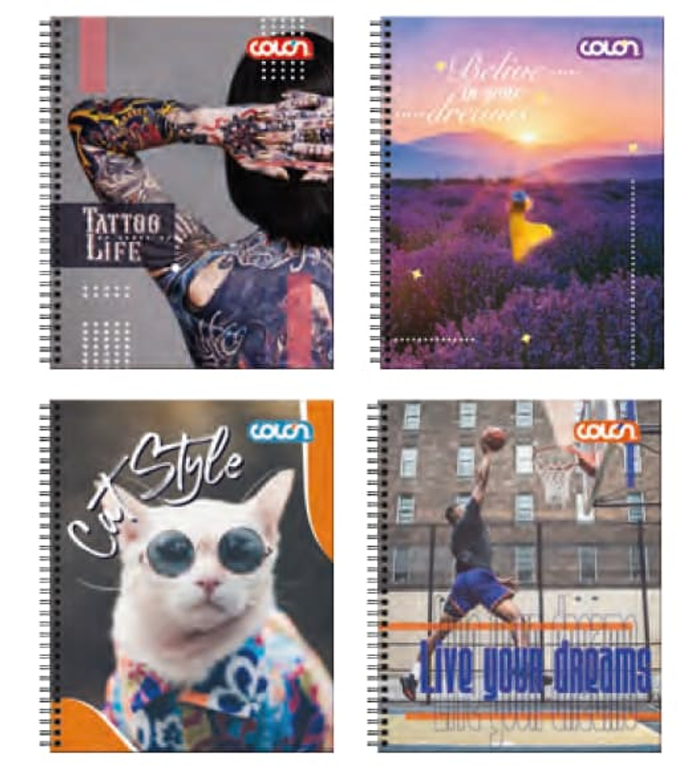 Cuaderno Universitario Lito Cuadro Grande Matemáticas 7mm 100hjs Colon 1