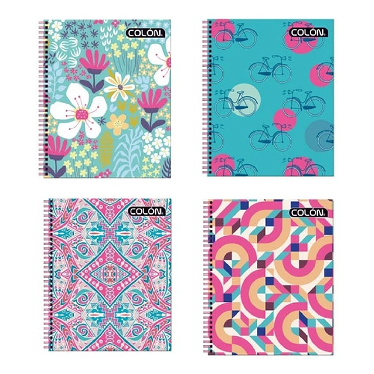 Cuaderno Universitario Print Mujer Cuadro Grande 7mm 100hjs Colon 1