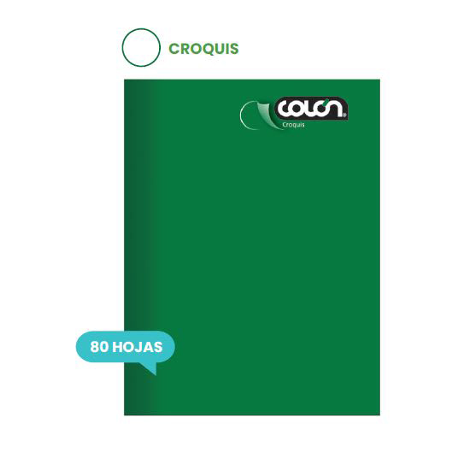 Cuaderno College Croquis Dibujo 80hjs Colon 1