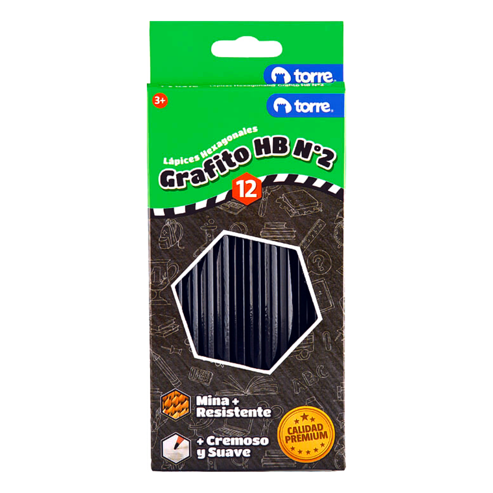 Lápiz Grafito Hexagonal 12uni Imagia Torre 1
