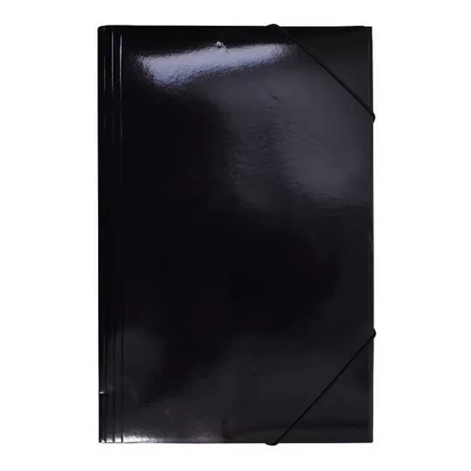 Carpeta con Elástico Oficio Cartón Color Negro (010) Adix 1