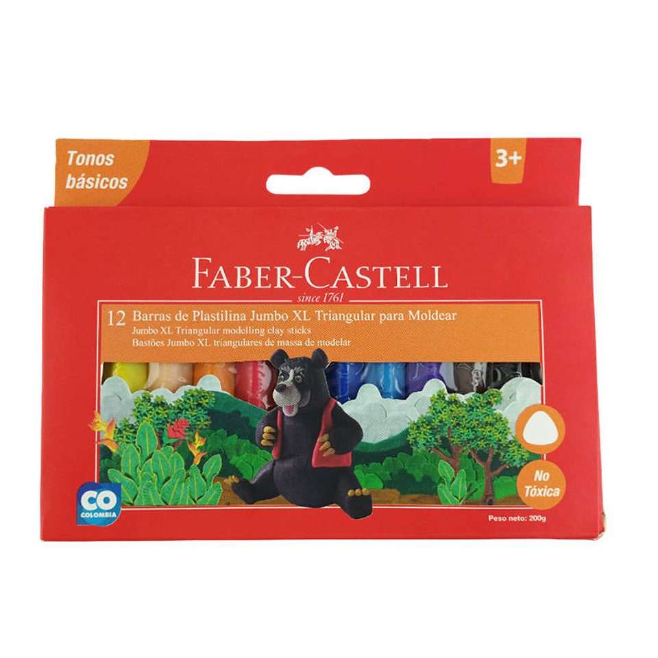 Plasticina Plastilina Jumbo 12 Colores Faber-Castell 1