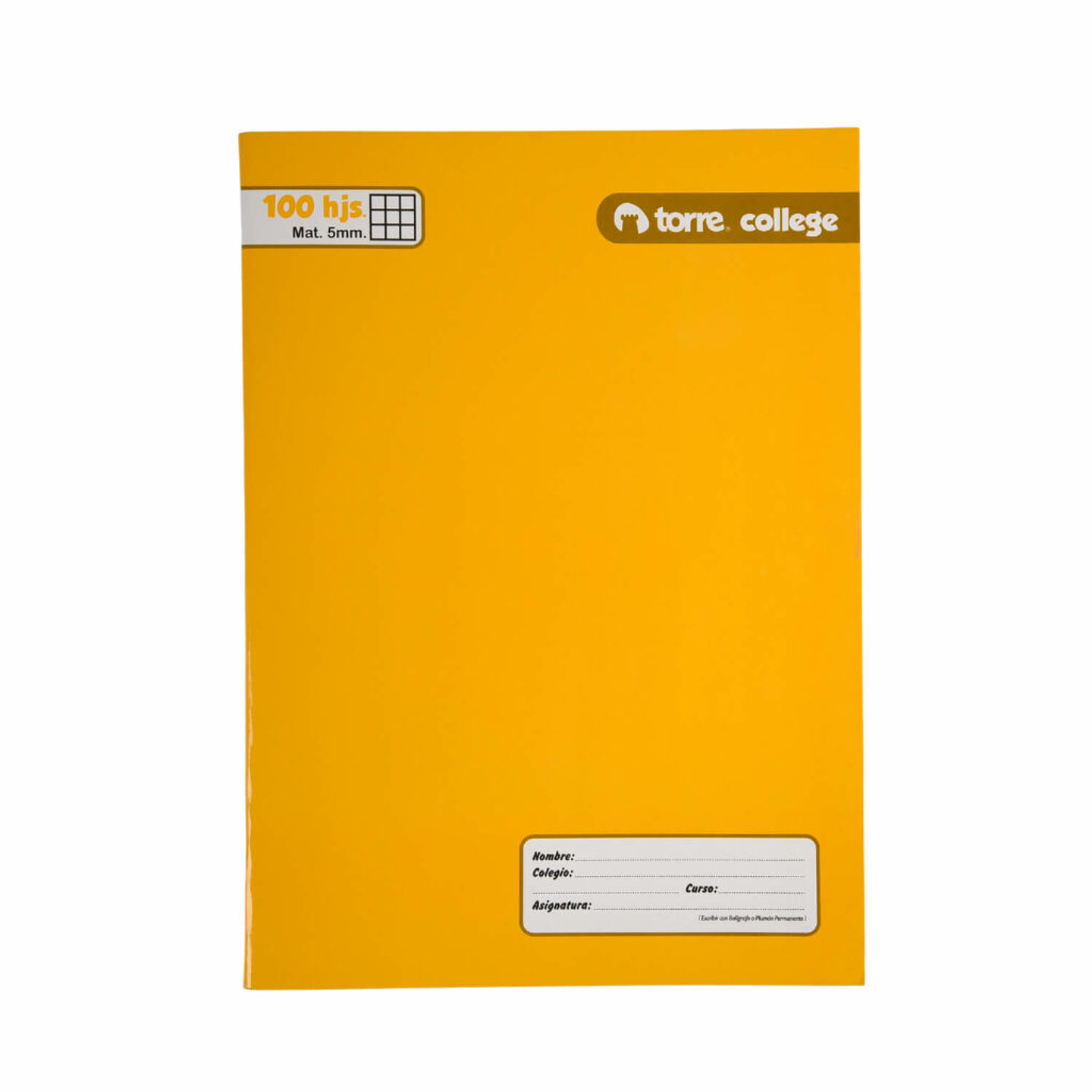 Cuaderno College Cuadro Chico 5mm 100hjs Torre 1